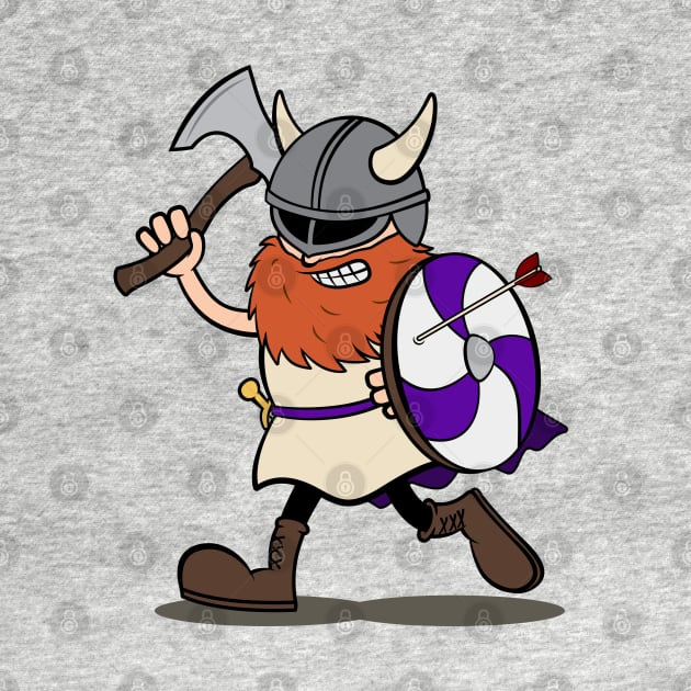 Viking Berserker Cartoon (Player 6 / purple version) by Koyaanisqatsian